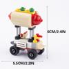 MOC Essensstand Bausteine Telefonzelle Toilette Stadt Straßenszene Pizza Hot Dog Eiswagen DIY Blumenbeet Kirche Steine Spielzeug