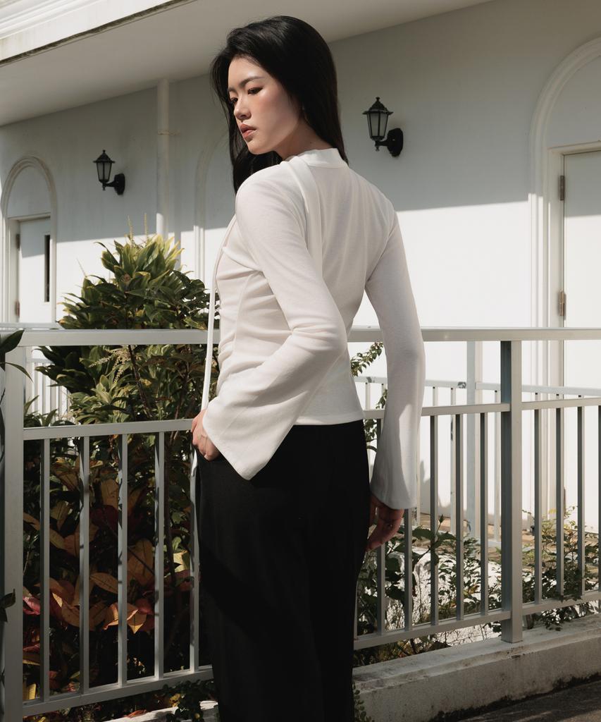 DEHEVE Tie Flare Long Sleeve [Ivory]
