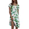 Women's Casual Short Sleeved Dress With Floral Print And Pocket Design And Pocket Design