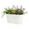27cm Hangable Flower Pot Fence Hanging Flowerpot With Detachable Hook Metal Iron Plant Pot Holders Double Hook Hanging Flowerpot
