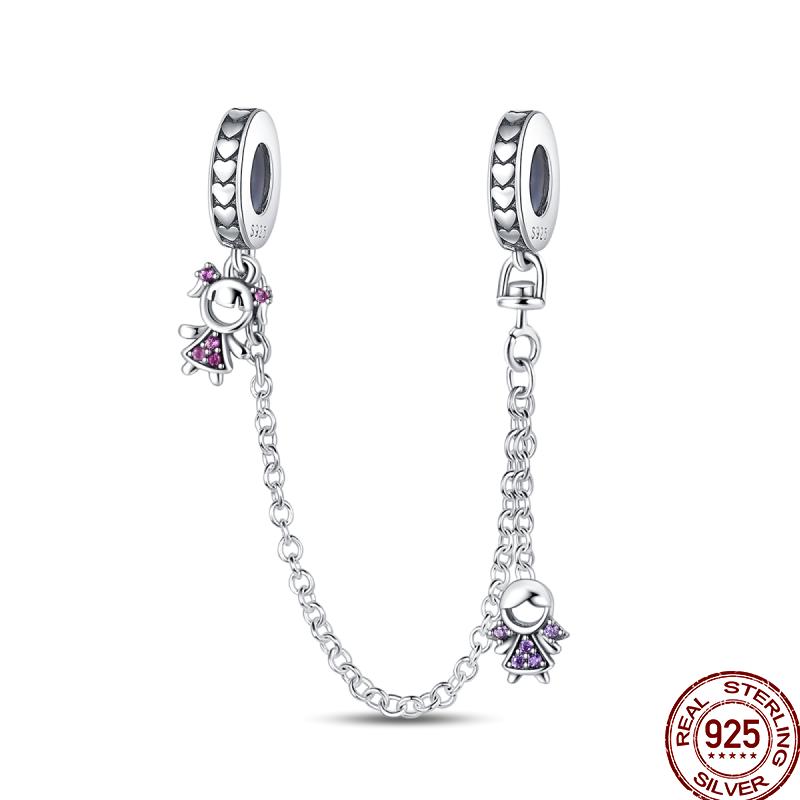 Copper Shiny Zircon Chain Series Beaded Beads Suitable For Pan Original Bracelet Diy Jewelry Gift