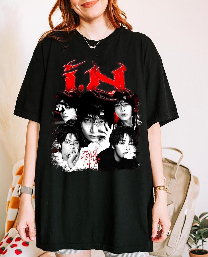 Vintage In Stray Kids Tshirt Gift For Anity Unisex Shirt 2026 Summer Unisex Unisex Cotton Y2k Gothic Clothing Tshirt Street Wear