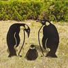 3D Penguin Yard Decoration Garden Stakes Ornaments Christmas Indoor Outdoor Silhouettes Garden Lawn Yard Decoration
