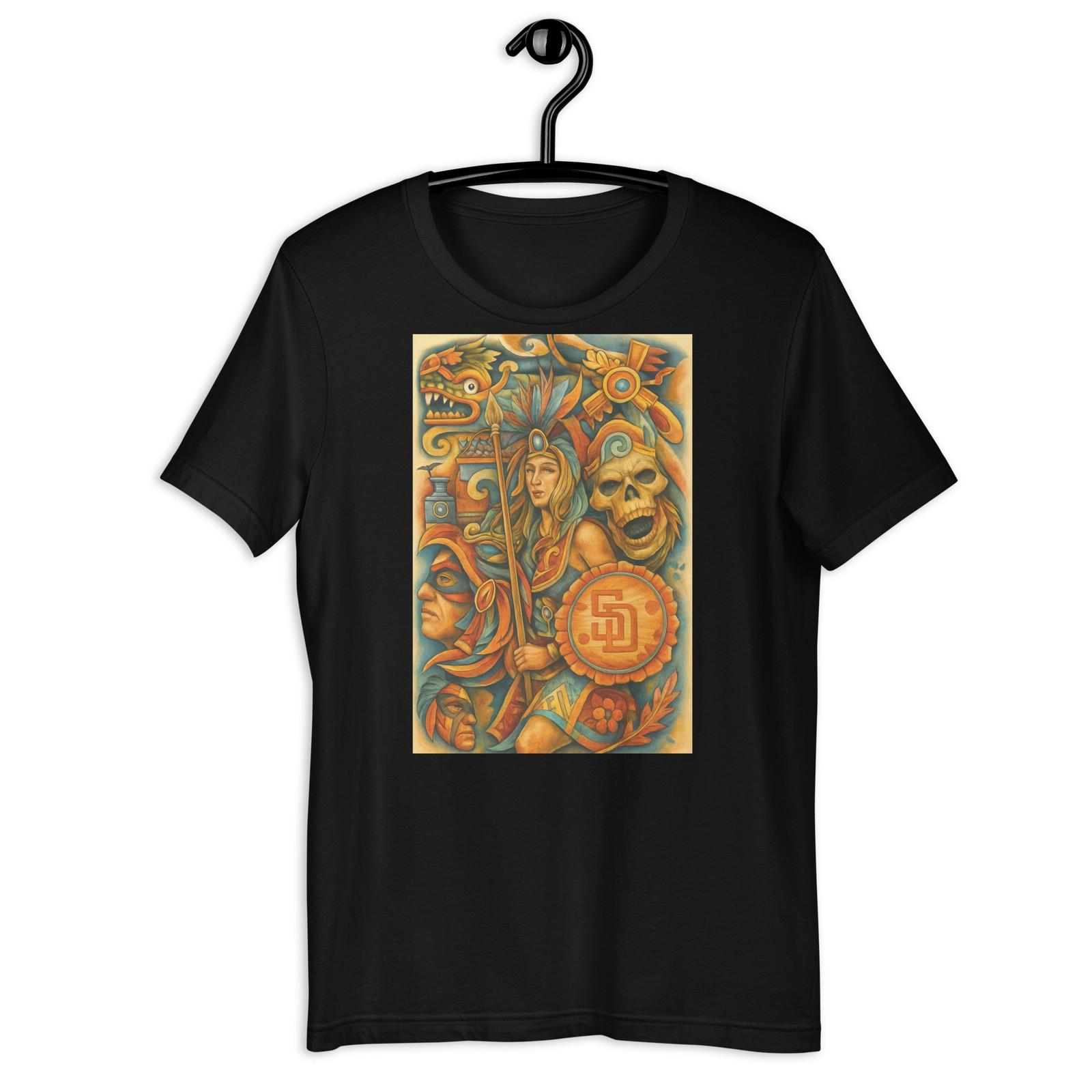 Aztec Warrior Princess Skull Mexican Tribal Art San Diego Style S разноцветный