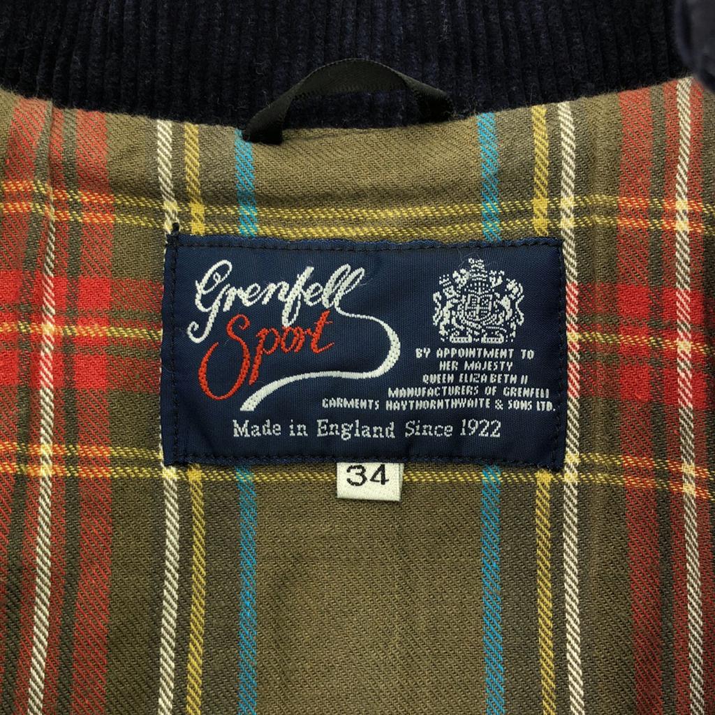 GRENFELL Made In the UK Swing Top 34 Navy Checked Jacket Men's Used