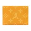 Louis Vuitton Envelope Dog Paw Print Letter Logo Snap Closure Monogram Heritage Coated Canvas Card Holder Men Card Holder Yellow M12664