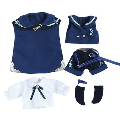 Obitsu 11 OB11 Size Costume for Obitsu Doll 11cm Body, Knight, Noble, Medieval Costume Set, Shirt and Cloak, Cool, Two Colors (Navy)