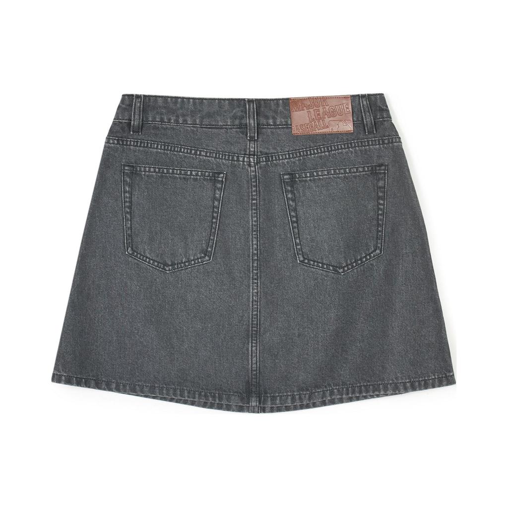 New MLB SS24 New York Yankees Denim Short Skirts Women's Black 3FDSB0343-50BKS