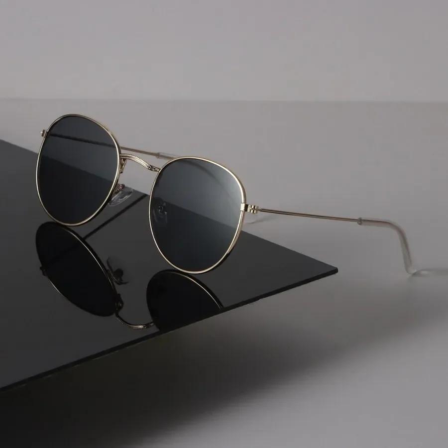 

Small Round Sunglasses Women Men Vintage Fashion Female Male Mirror Clear Designer Eyewear Sexy Brand Black Sun Glasses