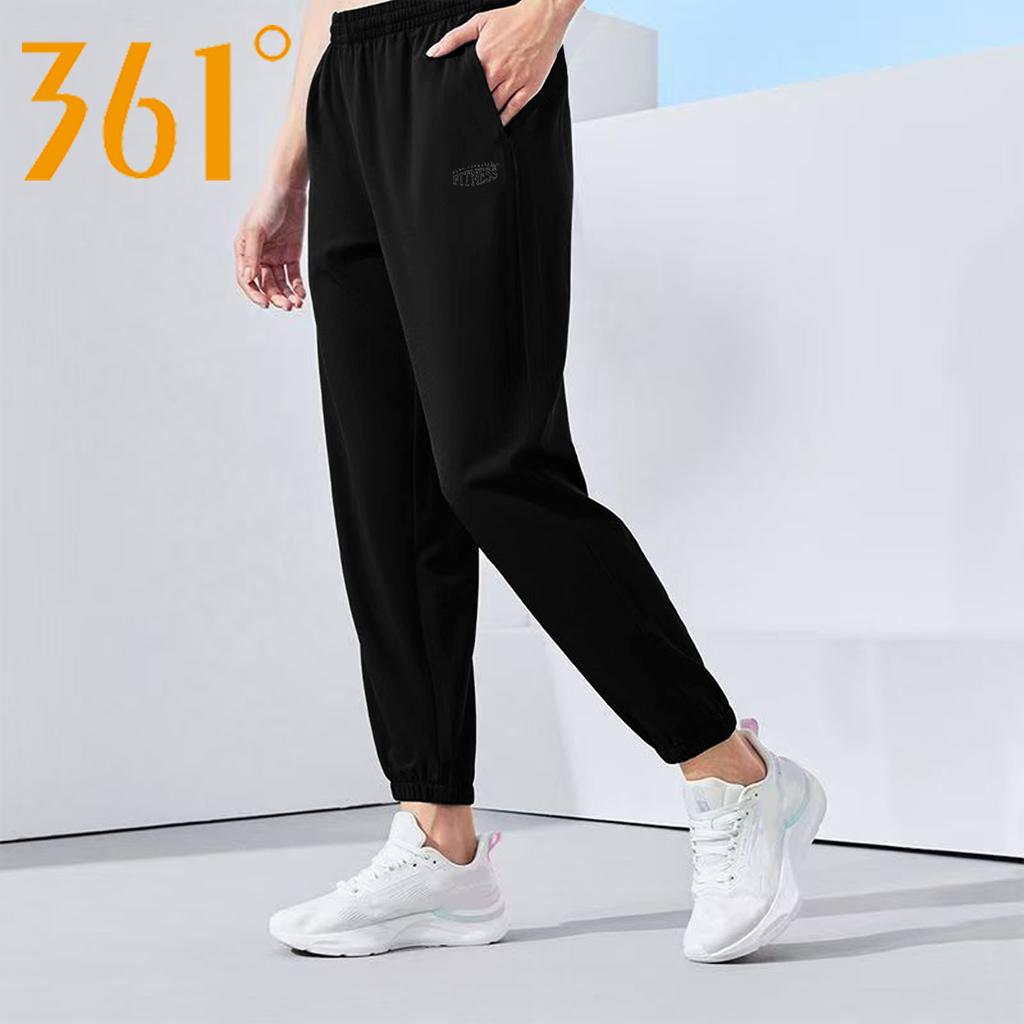 361 Degrees Sports Pants Female Summer Loose Casual Jogger Pants Knit Breathable Ankle-Tied Pants Thin Women's Pants