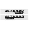 2Pcs 3D Biturbo 4matic Fender Badge Letter Emblem Sticker For Mercedes Benz C43 E43 GLC43 GLE43 Car Accessories AT1 b18