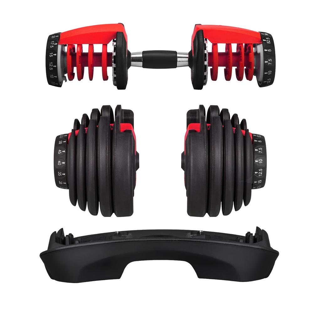 Verstellbare Hanteln 24 kg / 52,5 Pfund Kurzhantel Schnelle Auswahl für Heim-Fitnessstudio-Workouts