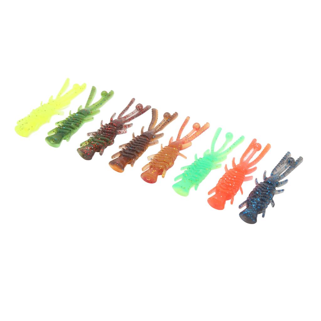 5 Packs Floating Soft Shrimp Bait 6.3cm 2.1g Soft Silicone Lure for Fresh Water Sea Fishing