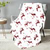 1pc Christmas Blanket Deer Snowflake Printed Smooth Flannel Blanket for Home Living Room Bedroom Decor New Year Christmas Gift