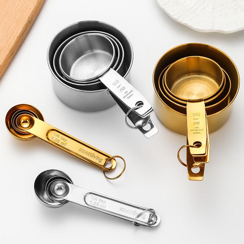 MDNG Stainless Steel Measuring Cups and Spoons Set