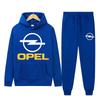 Men's Women 2Pcs Sets Fleece Sweatshirt Hoodies Pants OPEL Car Male Sportswear Tracksuits Unisex Ensemble Homme