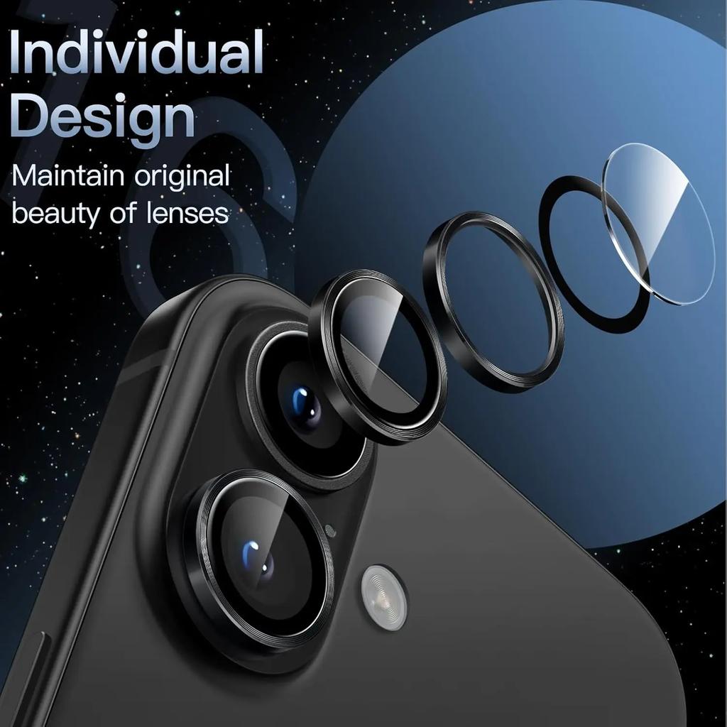 1-3 Ensembles Protecteur d'Objectif d'Appareil Photo en Métal Pour iPhone 17 Pro Max Air Anneau Arrière Objectif Verre Trempé Pour iPhone17Air 17Pro Bouchon de Protection d'Objectif