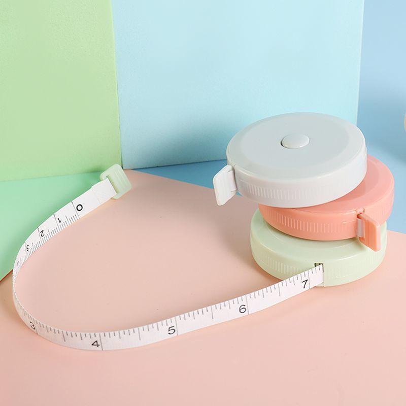 Mini Retractable Measuring Tape 1M 3FT Portable Anti Drop with Keychain for Office Home General Use