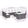 Vidaxl 13-Cz. Garden Furniture Set With Cushions, Beige, Poly Rattan