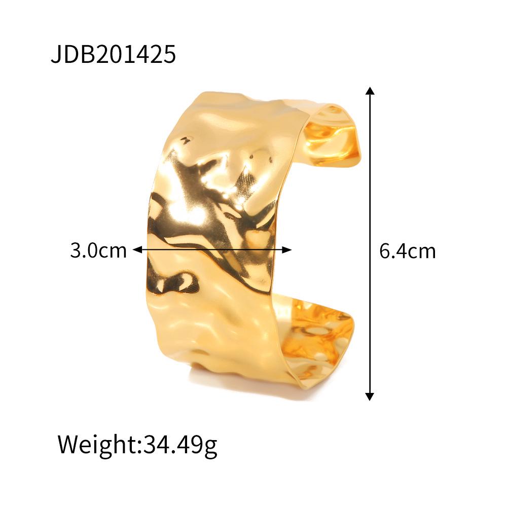 Jieding European & American Style Women's Stainless Steel Zircon Bracelet, Real Gold Plated. 