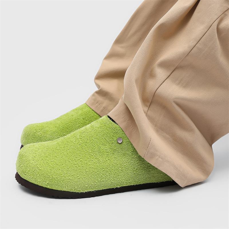 New spring and summer daily retro thick-soled outer wear Muller bag head half-tow Boken shoes 45370 apple green-K