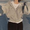 Loose Hooded Sweatshirt Jacket Women's Autumn Trendy INS Small Short Versatile Long-sleeved Top