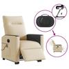 Electric Massage Recliner with Rising Function Cream Fabric