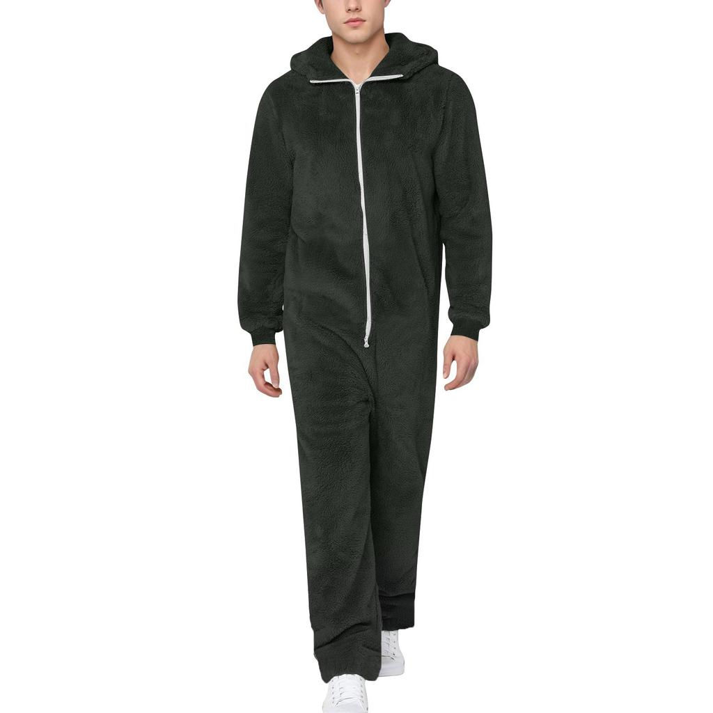 Macacões para homens outono e inverno manga comprida macacões roupas casuais