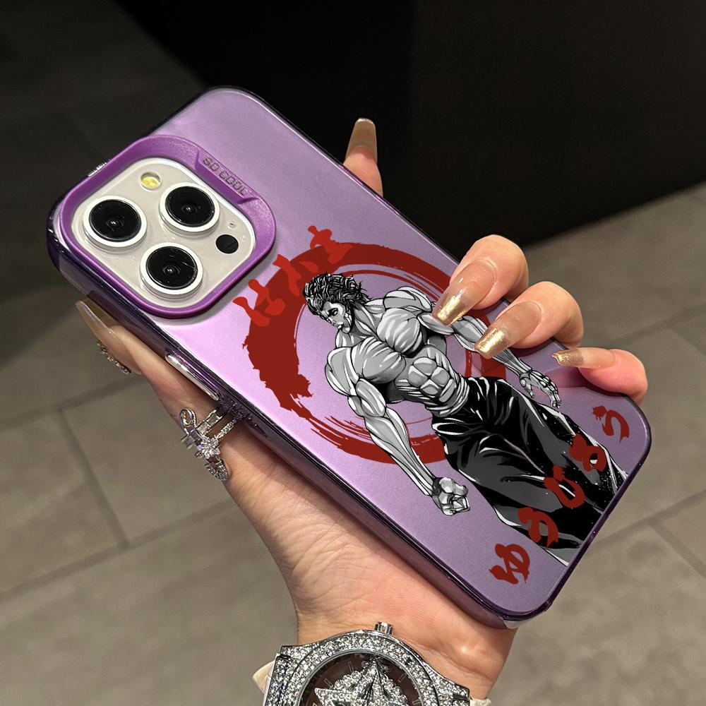 Anime Hanmas Baki Phone Case for Samsung Galaxy A56 A55 A54 A53 A52 A26 A17 A16 A12 A07 A06 4G 5G Silver Hard Cover
