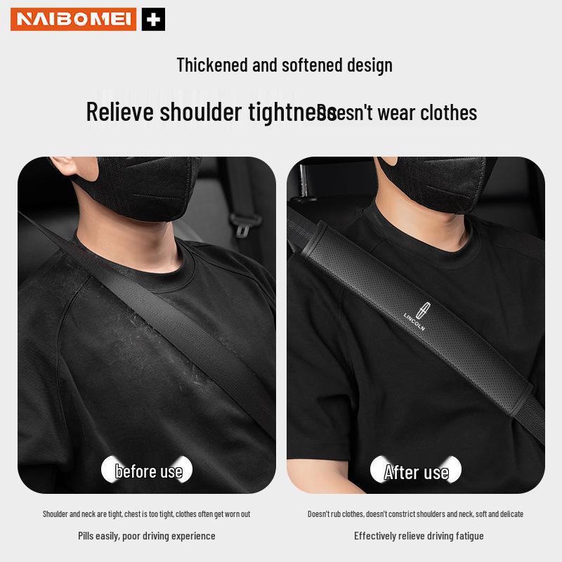 Seat Belt Shoulder Pad Cover for Lincoln MKC, Aviator, MKZ, Nautilus