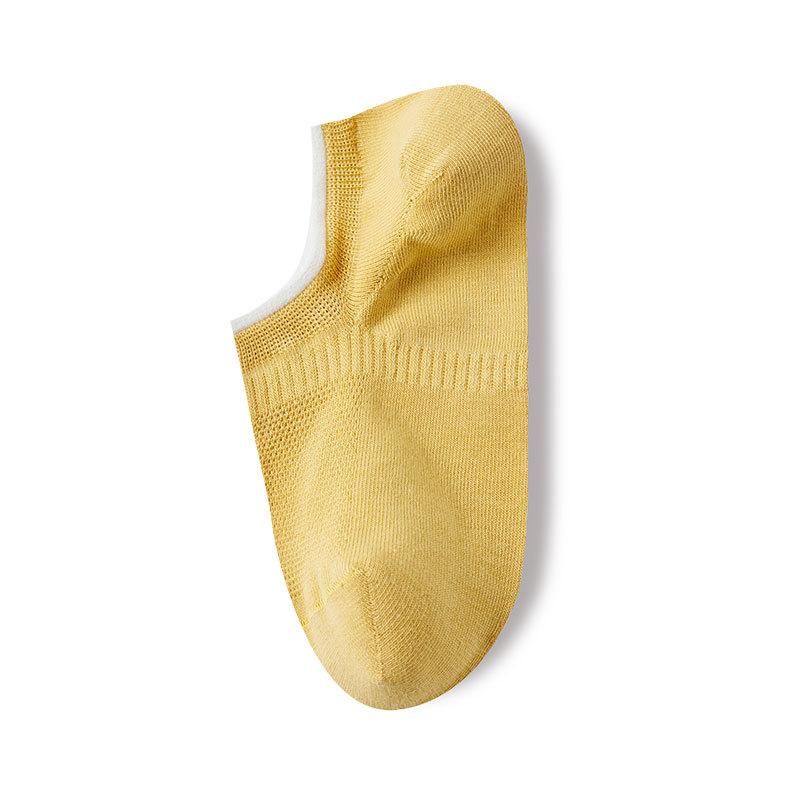 Women's Spring and Summer Thin Mesh Pure Cotton Shallow Mouth Antibacterial Invisible Boat Socks