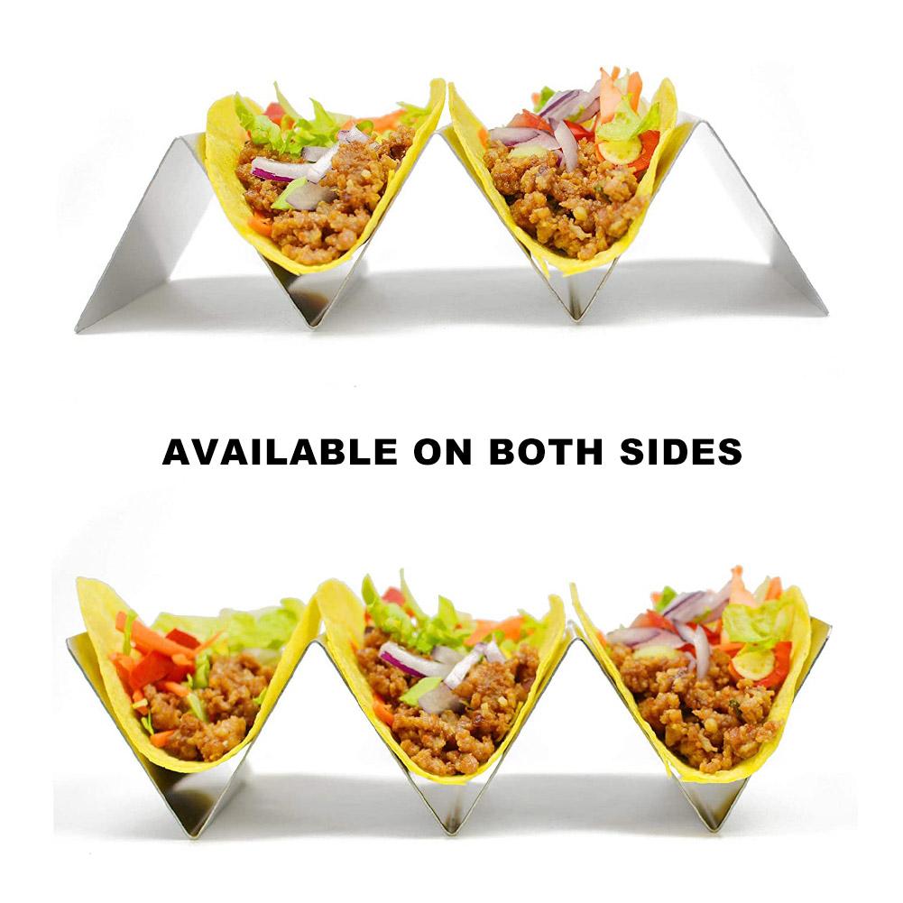 3 Grids Stainless Steel Taco Shell Holder Kitchen Plate Mexican Pancake Stand