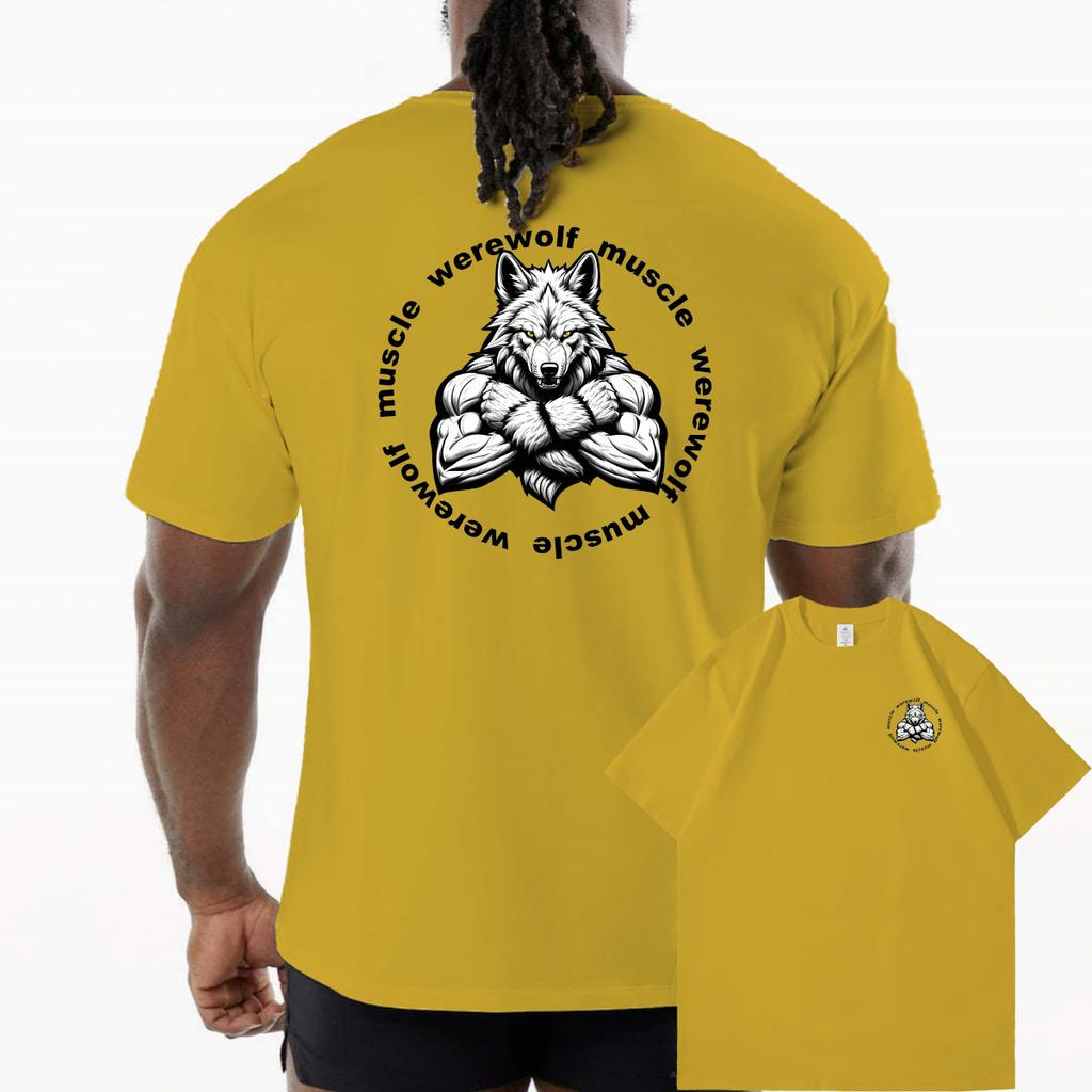 Men T-shirt Sports Muscle Fitness T Shirt Blouses Loose Short Sleeve Summer Bodybuilding Tee Casual Fashion Crew Neck Tops