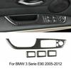New Carbon Fiber Door Glass Switch Button Cover For 3 Series E90 2005-2012*