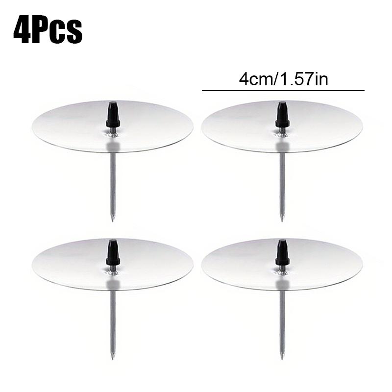 

4PCS Stamped Metal Candle Cup Iron Candle Holder Multi-color Candle Snuffer Efficient Design 4cm