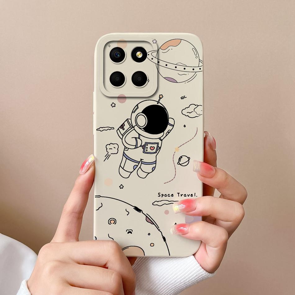 

Case For Honor X6 X6S X6A Flower Soft Liquid Silicone Camera Lens Protection Back Cover For Huawei Honor X 6 X6 S A Coque Bumper Honor X6A