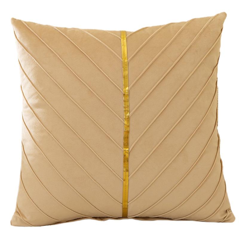 Household Flannel Pillow Cover Cojines Simple Pure Color Sofa Splicing Pillowcase Dutch Velvet Cushion Covers 45X45 Home Decor