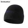 Rabbit Velvet Core-spun Yarn Knitted Hat Winter Couple Men's and Women's Thickened Wool Hat Two-color Double-flanged Casual Pullover Cold Hat