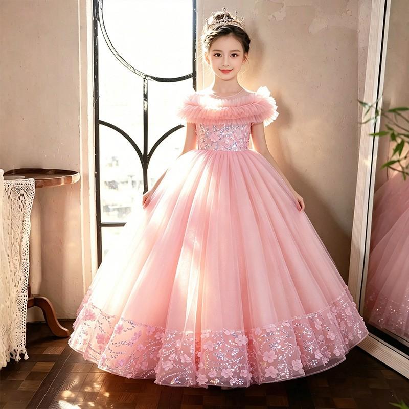 Girls Princess Dress Kids Formal Party Gown Wedding Birthday Performance