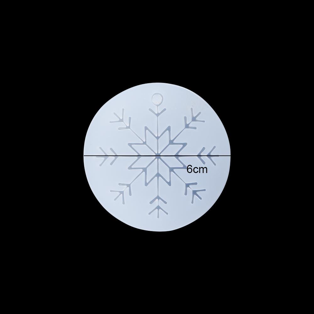 

New Christmas Multi Shapes Snowflake Pendant Silicone Mold Hanging Epoxy Resin Mould For DIY Christmas Tree Decor Jewelry Making