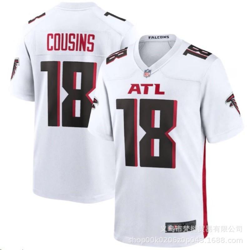 NFL Atlanta Falcons Football Jersey Men Women Short Sleeve Cotton V-Neck Athletic Wear Rugby Basketball Training