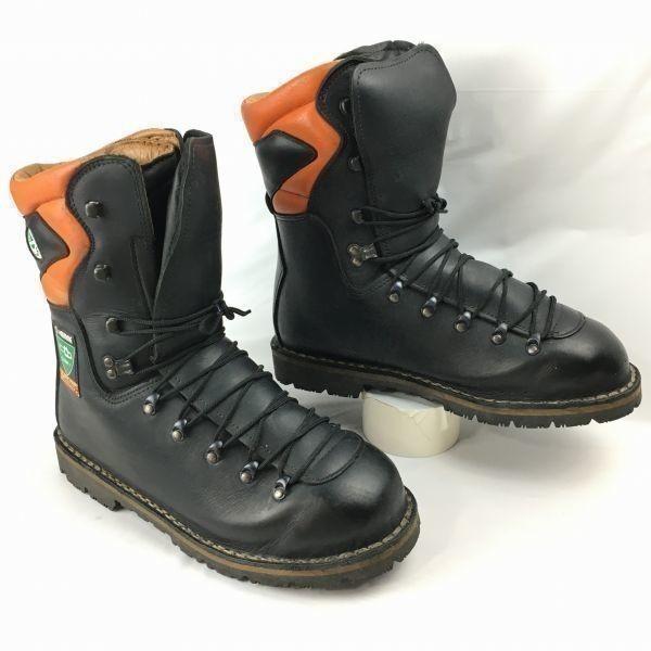 

TREEME Forestry Protective Boots Made in Italy Leather Steel Toe Size 44 (Approx. 28.028.5cm) Black Work Leather/Forestry Civil Engineering