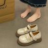College platform Mary Jane single shoes women's summer new versatile student retro big head small leather shoes