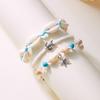 3 Pcs Bohemian Starfish Shell Anklets Set For Women Turtle Conch Rice Beads Foot Chain Bracelet On The Leg Barefoot Jewelry