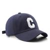 Gorra de béisbol estilo coreano Moda retro Gorra con visera Bordada con letra C grande Visera para protección solar al aire libre Gorro para hombre y mujer