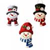Wooden Snowman Decoration 2D Flat Design Ornaments Christmas Hanging Plate Rural Style Flower Wreath Door Decoration Outdoor Use
