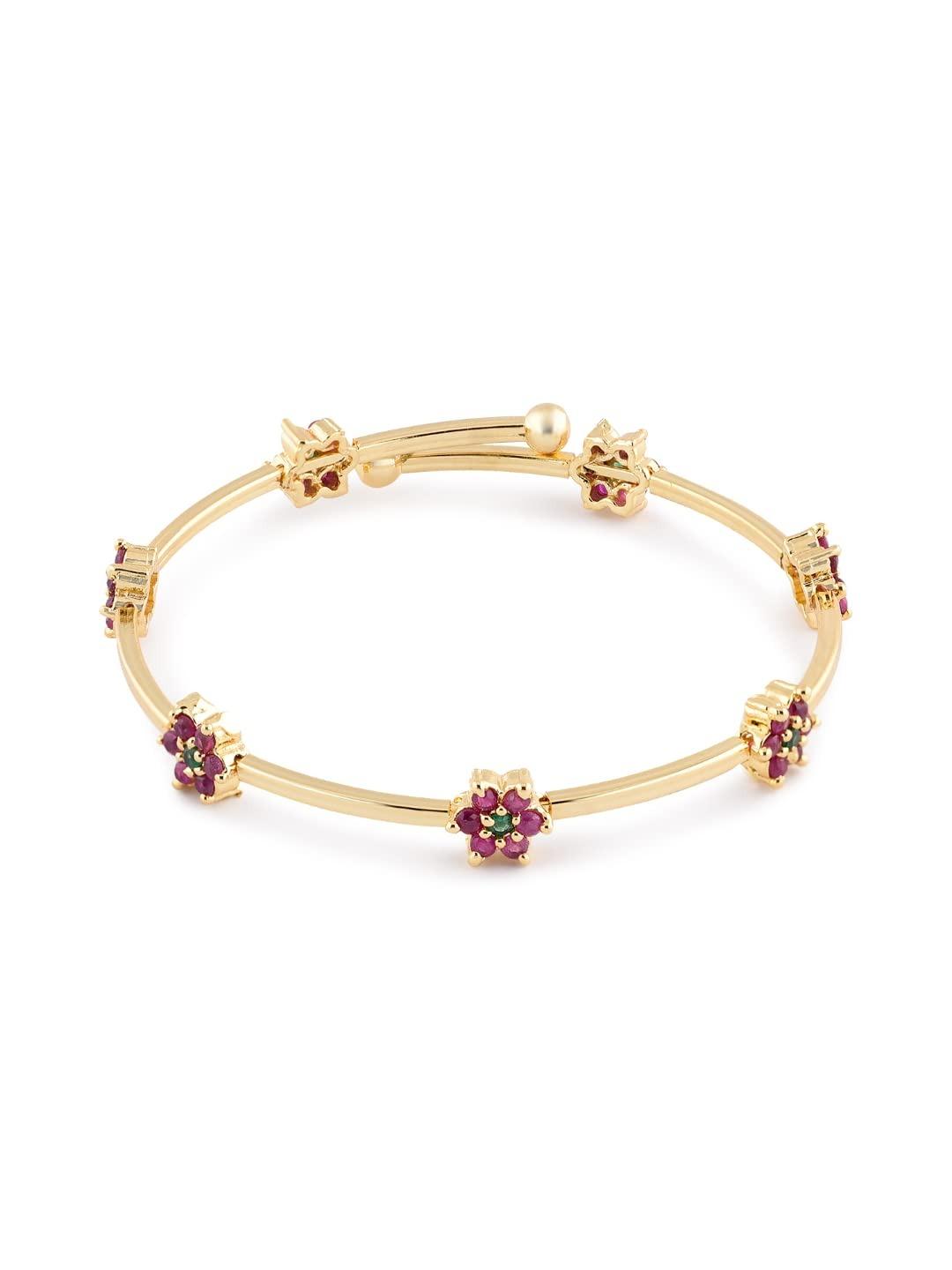 Браслет Zaveri Pearls для женщин (золотой) Onesize