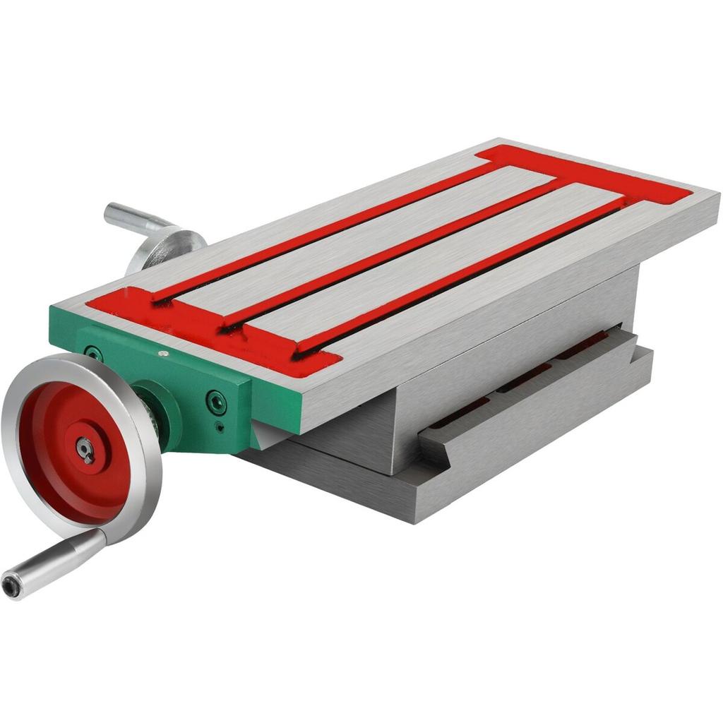 Milling Table 17.7×6.7Inch Compound Slide Milling Table 30KG Multifunction Worktable Cross Milling Machine Compound 2 Axis 4 Ways for All Drill Stands