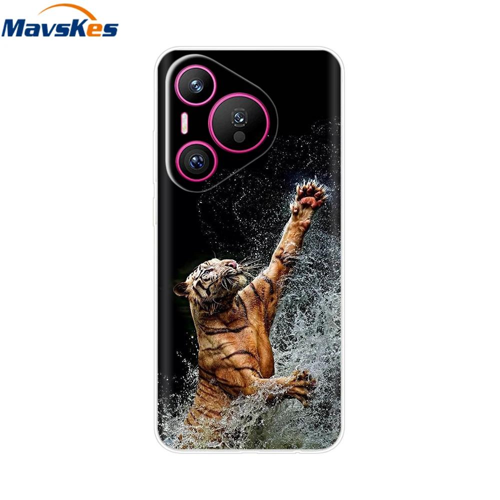 For Huawei Pura 70 Pro Case Pura 70 Clear Back Cover Pretty Girl Bumper Soft TPU Funda For Huawei Pura 70 Pro+ Pura70 Ultra Capa