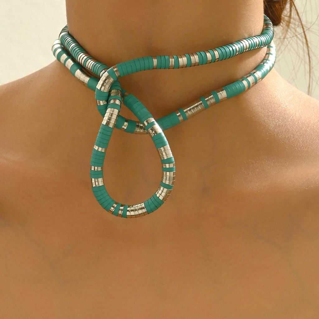 Punk hip-hop metal wind snake bone can be wrapped around the collar at will, and the personality is exaggerated and trendy.